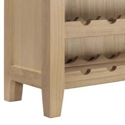 Tetbury Wine Console Table With Shelf in Natural Oak - thumbnail 5