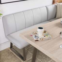 Neptune 150cm Dining Table with LHF Corner Bench & 137cm Low Bench - Misty - thumbnail 3