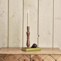 Royal Glass Candle Stick in Misty Rose - Small - thumbnail 1