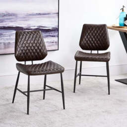 Adelaide 180cm Dining Table & 4 Digby Dining Chairs - Brown - thumbnail 4