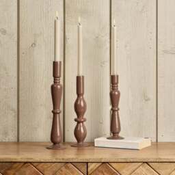 Oval Glass Candle Stick in Misty Rose - thumbnail 2