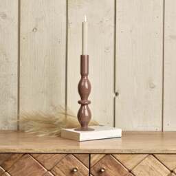 Oval Glass Candle Stick in Misty Rose - thumbnail 1