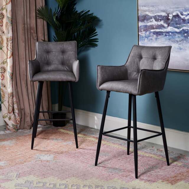 Marcus Bar Stool - Grey (Set of 2) - image 1