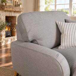 Eastbourne Snuggler in Grey with Grey Stripe Cushions - thumbnail 4