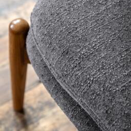 Datsun Footstool Charcoal Boucle - thumbnail 3