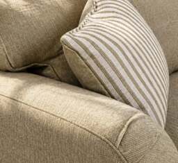 Eastbourne 3 Seater Sofa in Olive with Olive Stripe Cushions - thumbnail 4