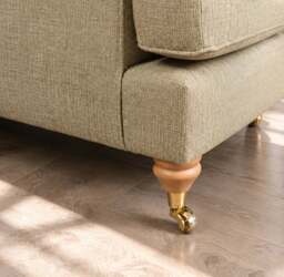 Eastbourne 3 Seater Sofa in Olive with Olive Stripe Cushions - thumbnail 6