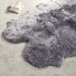New Zealand Extra-Large Steel Sheepskin Rug - 110cm x 180cm - thumbnail 2
