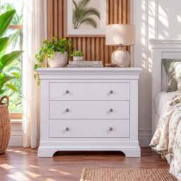 Provence 3 drawer chest in white - thumbnail 2