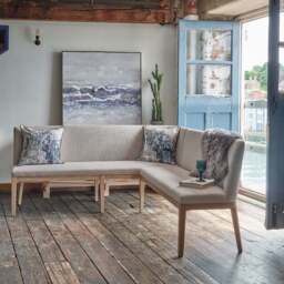 Hampton Grey Corner Bench - Left Hand Facing - thumbnail 1