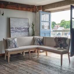 Hampton Grey Corner Bench - Left Hand Facing - thumbnail 2