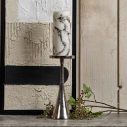 Conical Candle Stand in Nickel - Large - thumbnail 1