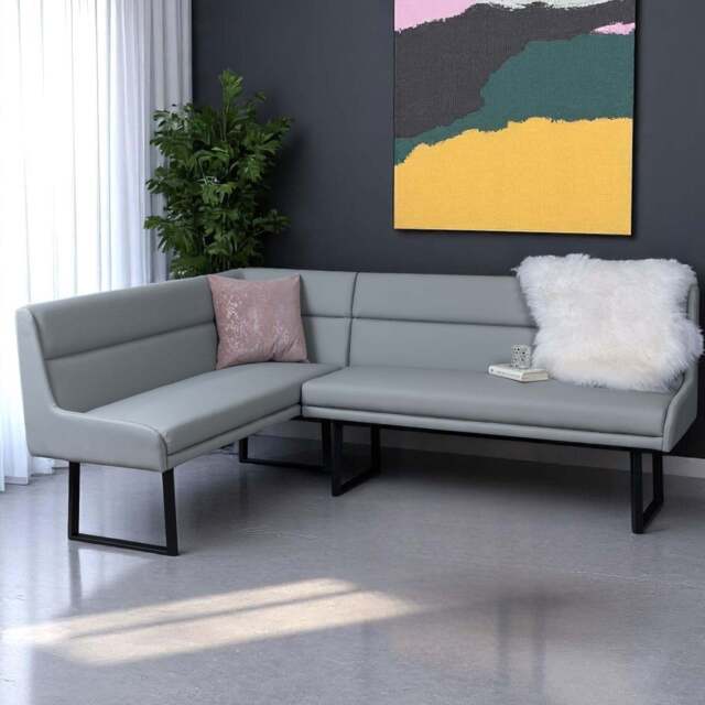 Jupiter Corner Bench in Light Grey RHF - image 1