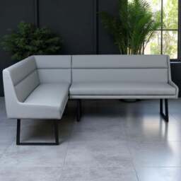 Jupiter Corner Bench in Light Grey RHF - thumbnail 3