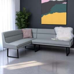 Jupiter Corner Bench in Light Grey RHF - thumbnail 1