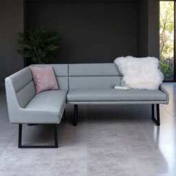 Jupiter Corner Bench in Light Grey RHF - thumbnail 2