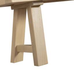 Tetbury Trestle Bench in Natural Oak - thumbnail 4