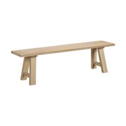 Tetbury Trestle Bench in Natural Oak - thumbnail 2