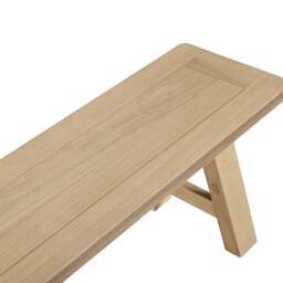 Tetbury Trestle Bench in Natural Oak - thumbnail 5