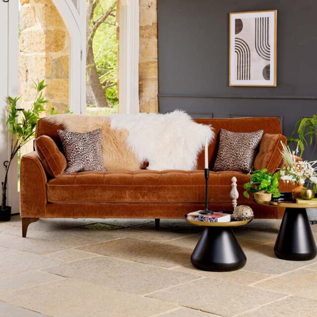 Hartpury 3 Seater Sofa in Rust - image 1