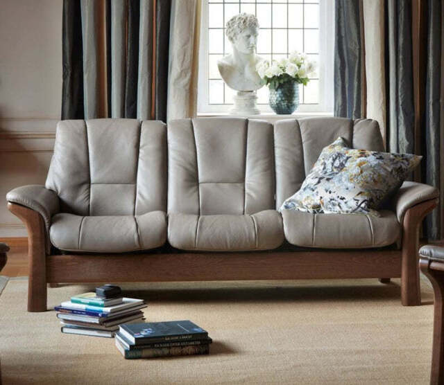 Stressless Windsor High Back Sofa - 3 Seater High Back / Stressless Batick - image 1