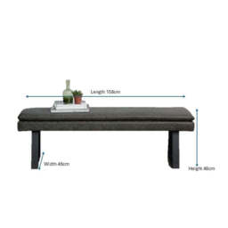 Industrial Bench Seat - Grey - thumbnail 5