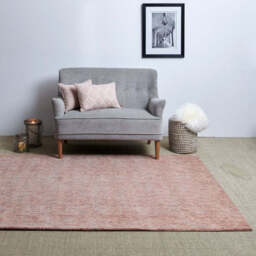 Pink Speckled Wool Rug - thumbnail 1