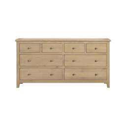 Tetbury 8 Drawer Wide Chest in Natural Oak - thumbnail 2