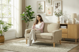 Modern Velvet Two-Seater Sofa - Tufted Settee with Wooden Legs - thumbnail 6