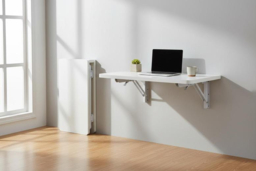 PRICE DROP! Floating Wall-Mounted Fold-Down Table - Space Saving Design - thumbnail 8