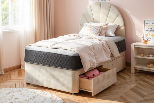 Celine Plush Modern Divan Bed Frame with Storage Base Option! - image 1