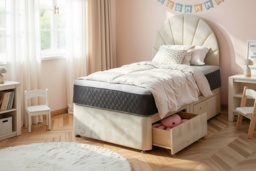 Celine Plush Modern Divan Bed Frame with Storage Base Option! - thumbnail 2