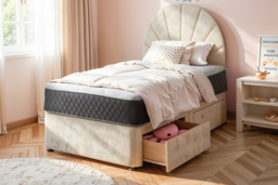Celine Plush Modern Divan Bed Frame with Storage Base Option! - thumbnail 5