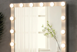 Hollywood Style Rectangular LED Lighted Makeup Mirror with Touch Control - thumbnail 8