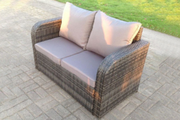 2-Seater Rattan Garden Sofa - thumbnail 3