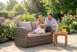 2-Seater Rattan Garden Sofa