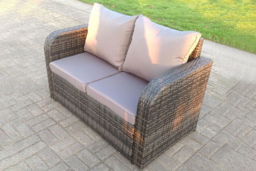 2-Seater Rattan Garden Sofa - thumbnail 6