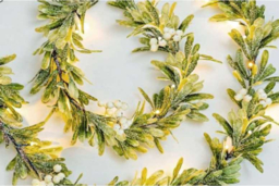 Battery-Operated Pre-Lit Mistletoe Rattan Garland - 1.8m LED Christmas Decoration for Indoor & Outdoor Use - thumbnail 8