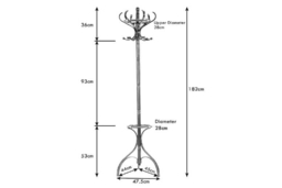 Solid Birch & Poplar Scandi Coat Stand - 12-Hook Bedroom Clothes & Hat Rack with Umbrella Holder, Compact Storage, Space-Saving Modern Stand - thumbnail 7