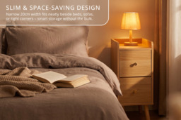 Bedside Table with Two Drawers - thumbnail 3