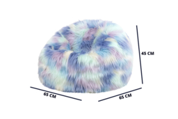 Kids' Faux Unicorn Fur Bean Bag Chair - thumbnail 8