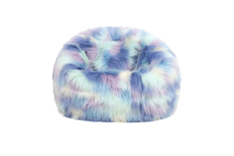 Kids' Faux Unicorn Fur Bean Bag Chair - thumbnail 5