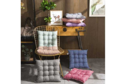 Gingham Check Outdoor & Indoor Cushioned Seat Pads - Family Garden Games & Dining Comfort - thumbnail 8