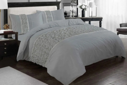 Luxury Embellished Diamond Ruffle Lace Bedding Set - Soft & Durable Polycotton - thumbnail 4