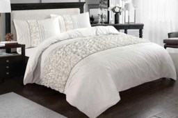 Luxury Embellished Diamond Ruffle Lace Bedding Set - Soft & Durable Polycotton - thumbnail 3