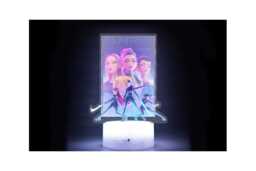 Kpop Demon Hunters  LED Table Night Light - 16-Colour Dimmable Mood Lamp with Remote, Acrylic Display, USB/Battery Powered - thumbnail 4