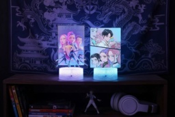 Kpop Demon Hunters  LED Table Night Light - 16-Colour Dimmable Mood Lamp with Remote, Acrylic Display, USB/Battery Powered - thumbnail 2