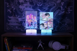 Kpop Demon Hunters  LED Table Night Light - 16-Colour Dimmable Mood Lamp with Remote, Acrylic Display, USB/Battery Powered - thumbnail 6