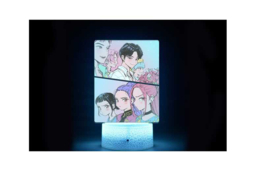 Kpop Demon Hunters  LED Table Night Light - 16-Colour Dimmable Mood Lamp with Remote, Acrylic Display, USB/Battery Powered - thumbnail 7