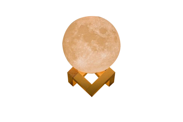 3D Moon Table Lamp - Dual Colour LED, USB Rechargeable, Modern Home Lighting - image 1